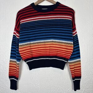 Urban Outfitters Striped Cropped Sweater Size Medium